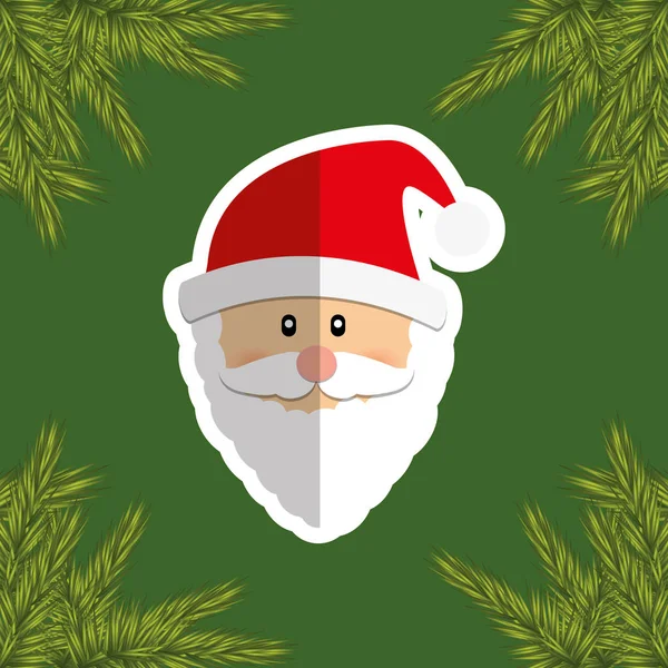 Merry christmas santa claus kaart — Stockvector