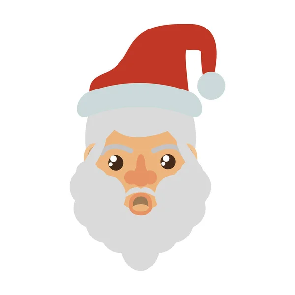 Santa claus christmas character icon — Stock Vector