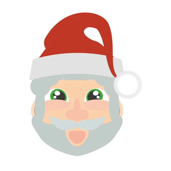 Santa claus christmas character icon — Stock Vector