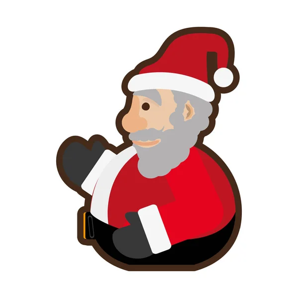 Santa Claus icono de carácter de Navidad — Vector de stock