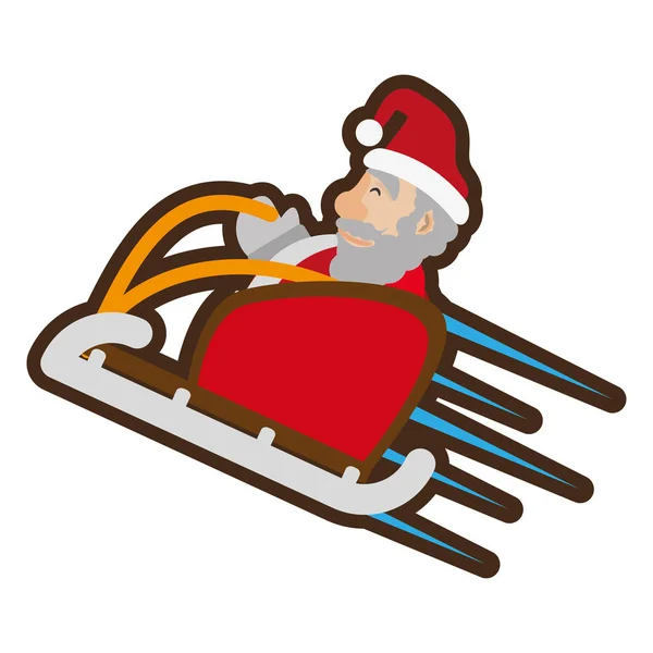 Santa Claus icono de carácter de Navidad — Vector de stock