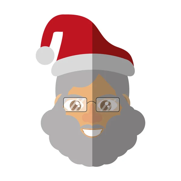 Santa claus christmas character icon — Stock Vector