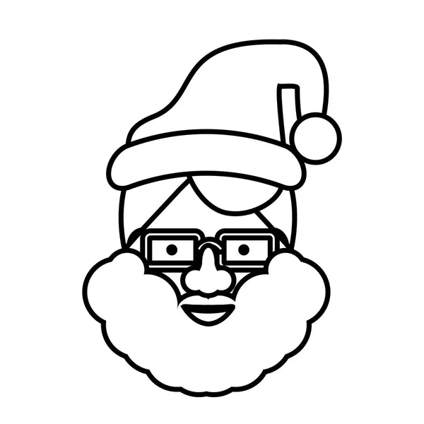 圣诞老人圣诞字符图标 — 图库矢量图片