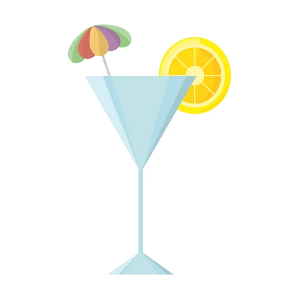 Cocktail cup isolated icon — Stock Vector