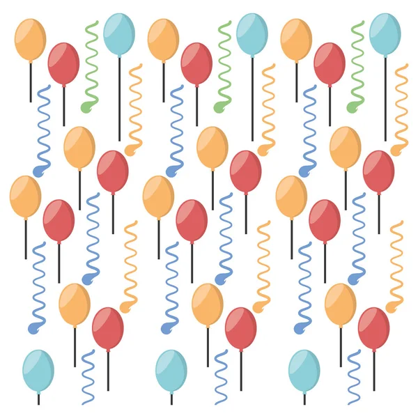 Globos aire fiesta decoración — Vector de stock