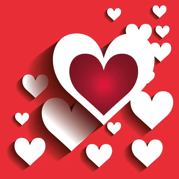 Corazón amor romanticismo — Vector de stock