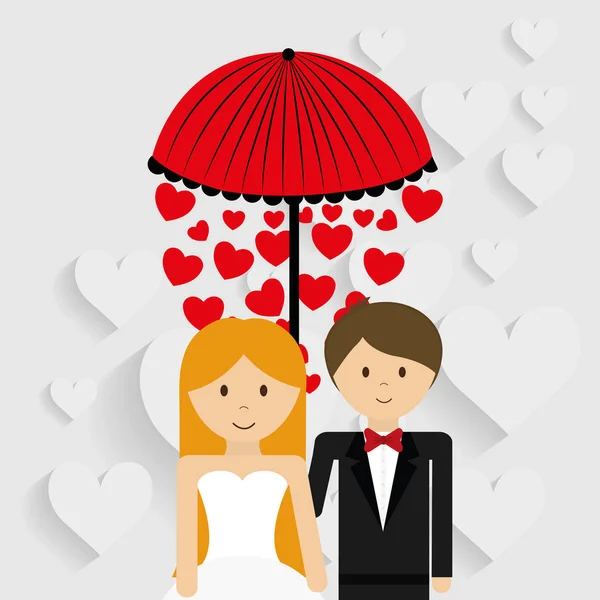 Mariage mariage amour — Image vectorielle