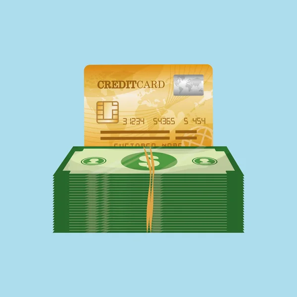Χρήματα πιστωτικών καρτών — Διανυσματικό Αρχείο