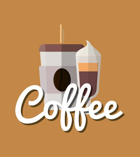 Deliciosa bebida de café — Vector de stock