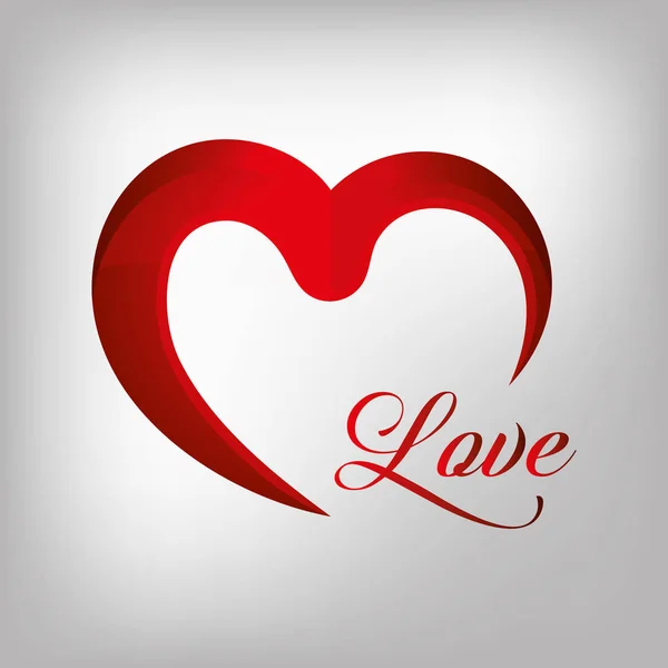 Heart love romanticism — Stock Vector