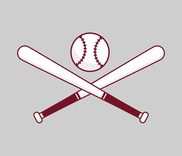 Bola de taco de beisebol —  Vetores de Stock