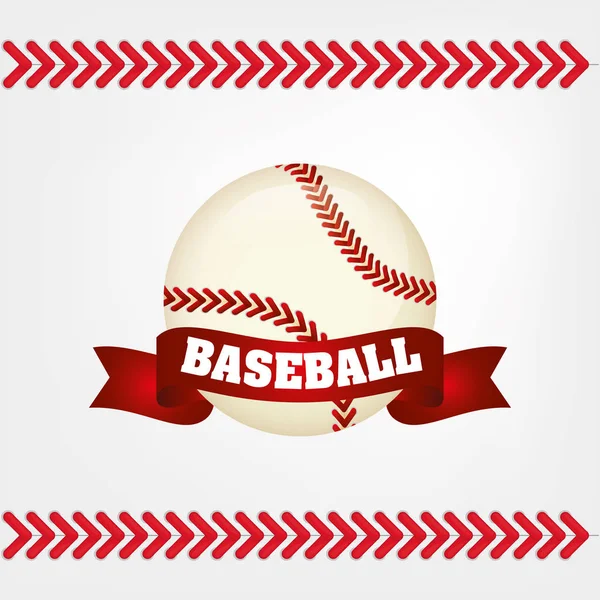 Ruban bal de baseball — Image vectorielle