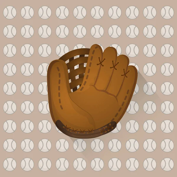 Honkbal en handschoen — Stockvector