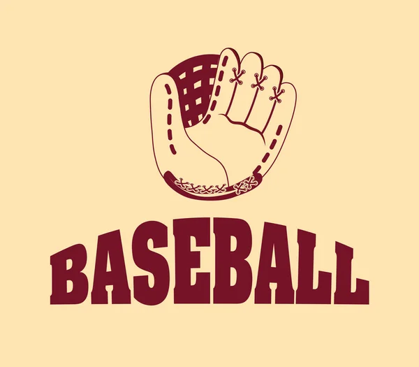 Baseball lederen handschoen — Stockvector