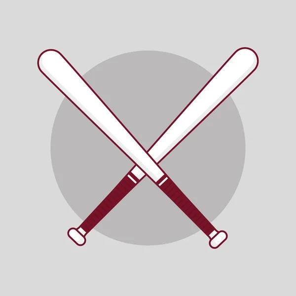 Ρόπαλα του μπέιζμπολ αθλητισμού — Διανυσματικό Αρχείο