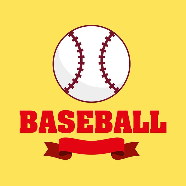 Balle de baseball sportive — Image vectorielle