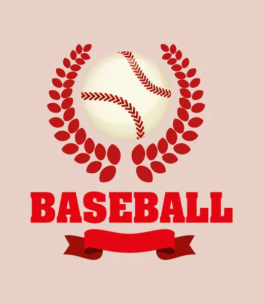 Pelota deportiva de béisbol — Vector de stock