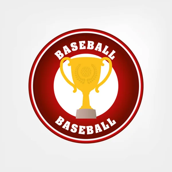 Baseball trófea kupa — Stock Vector