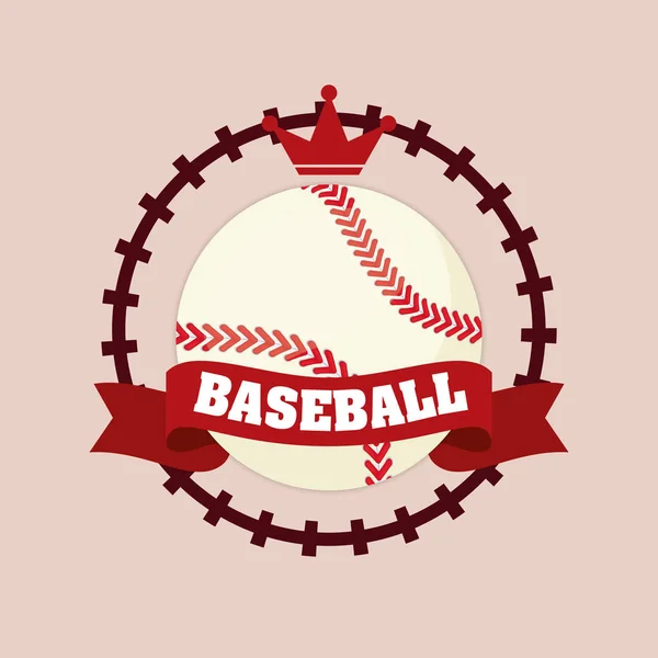 Pelota deportiva de béisbol — Vector de stock