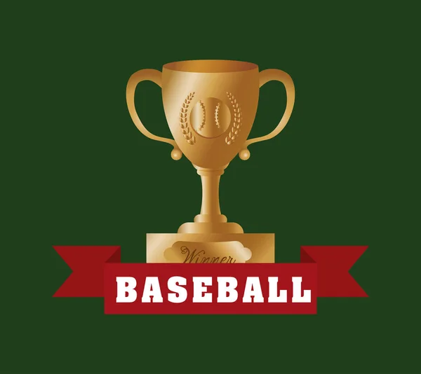 Beyzbol şampiyonluk Kupası — Stok Vektör
