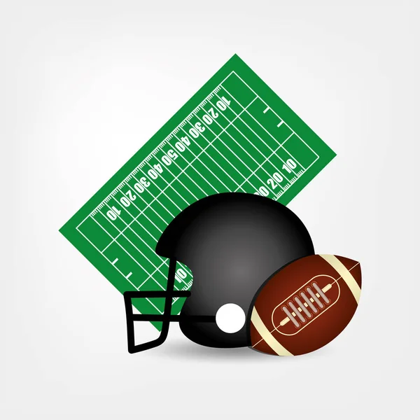 美式橄榄球头盔球 — 图库矢量图片