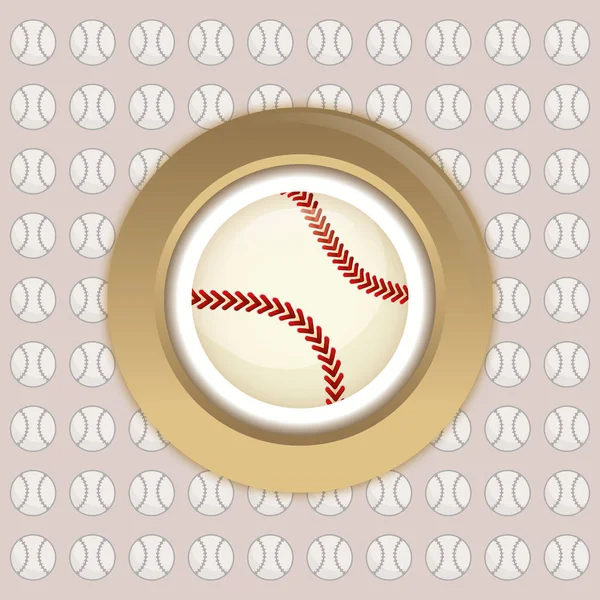 Palla da baseball sport — Vettoriale Stock