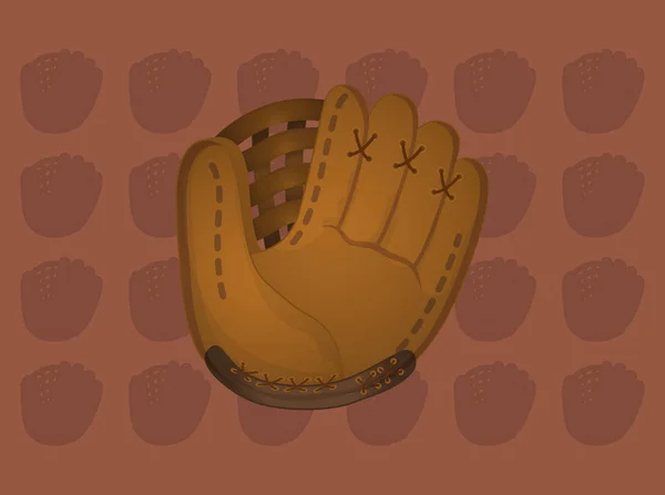 Gant de baseball en cuir — Image vectorielle