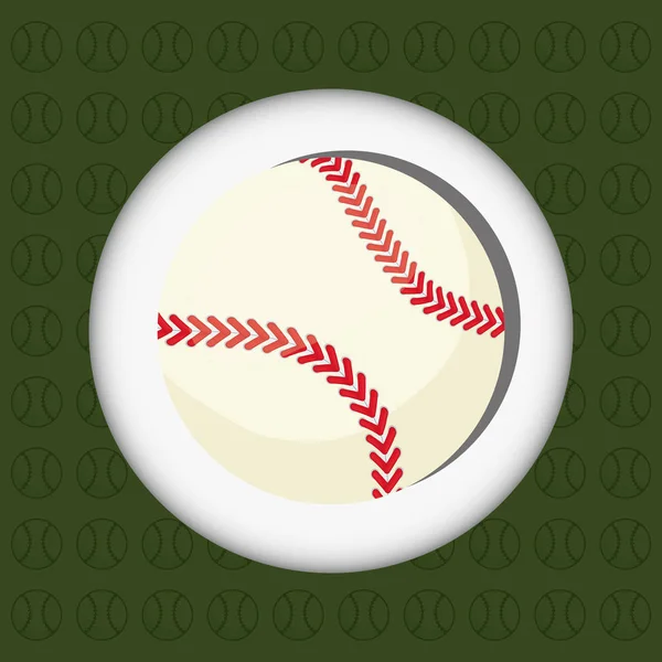 Béisbol pelota deporte — Vector de stock