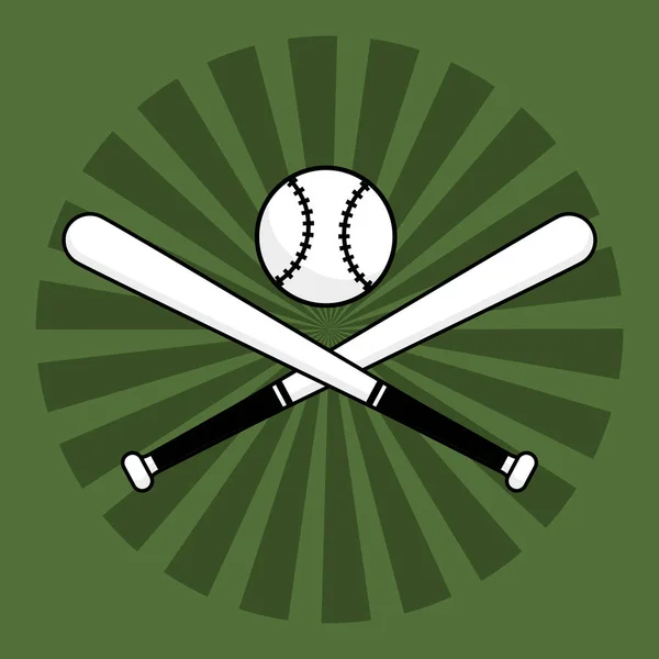 Balle de batte de baseball — Image vectorielle