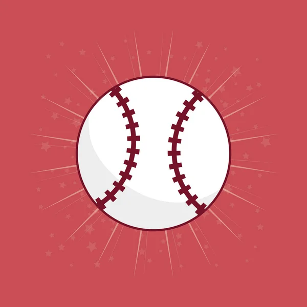 Baseball labda sport — Stock Vector
