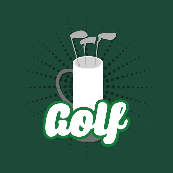 Golf jeu de sport — Image vectorielle