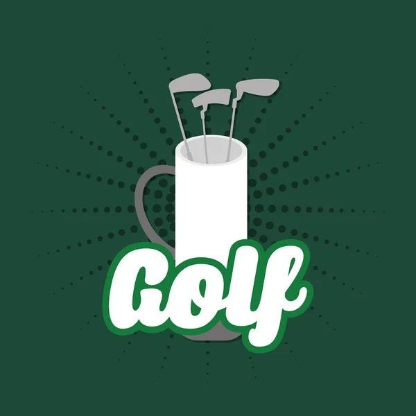 Golf deporte juego — Vector de stock