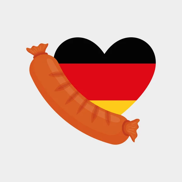 Sausage german food — Stock Vector