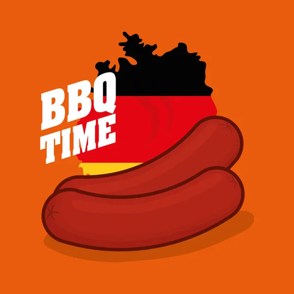 Sausage german food — Stock Vector