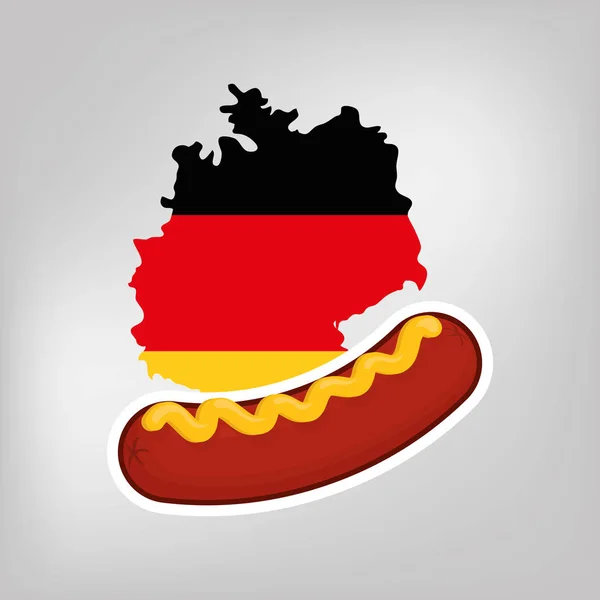 Sausage german food — Stock Vector