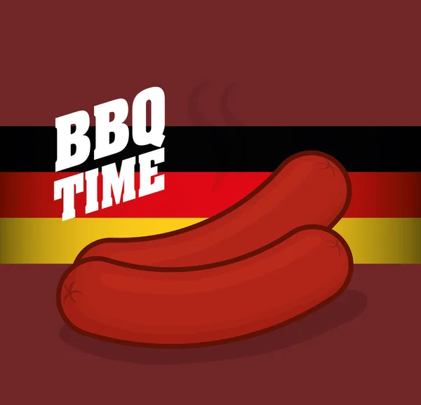 Saucisse nourriture allemande — Image vectorielle