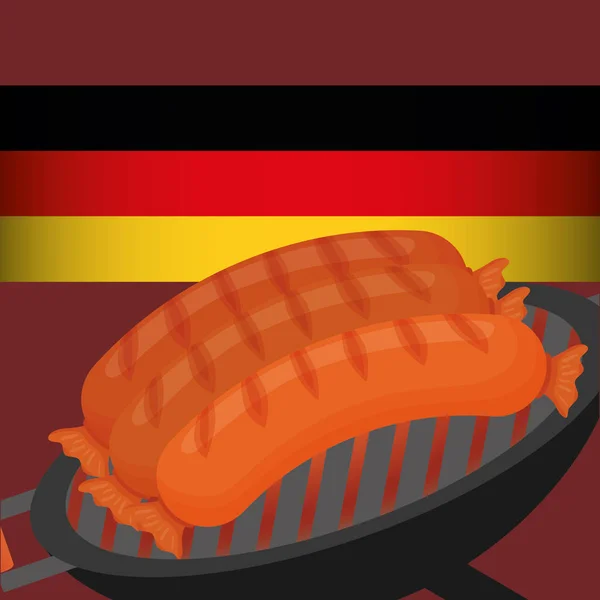 Deutsche Wurst — Stockvektor