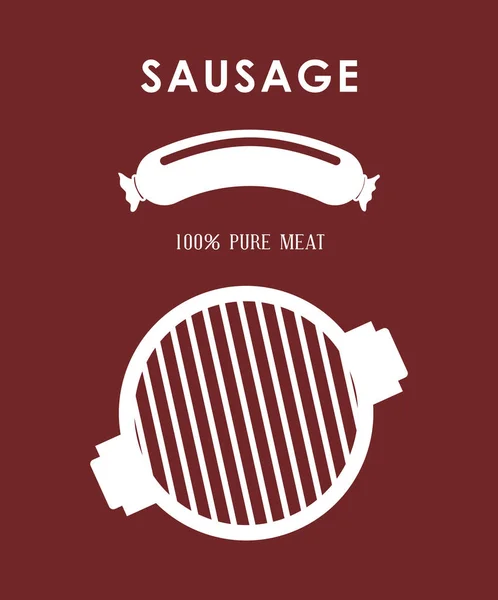 Sausage german food — Stock Vector