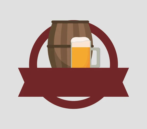 Бочка с пивом — стоковый вектор