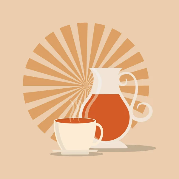 Deliciosa bebida de chá — Vetor de Stock