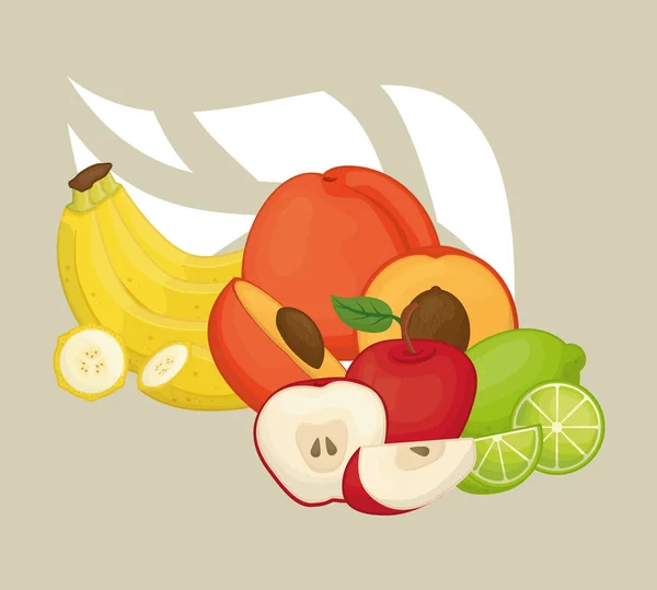 美味新鲜水果 — 图库矢量图片