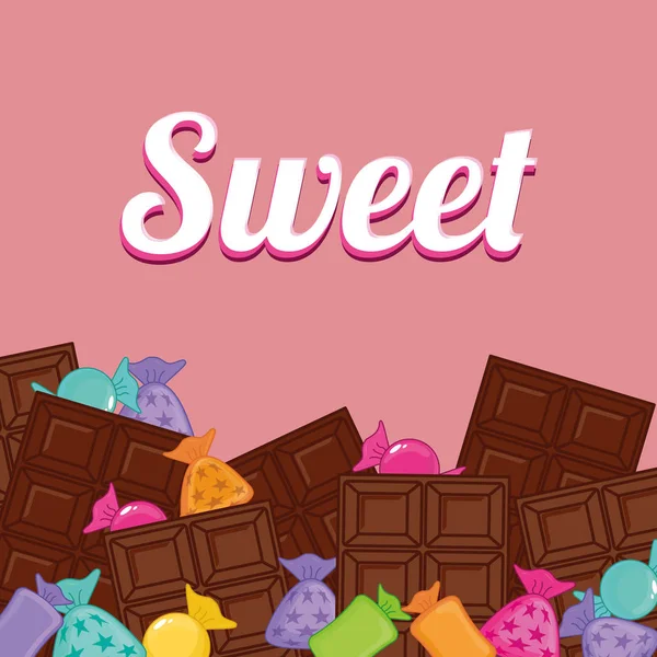 Sweet candy shop — Stock Vector