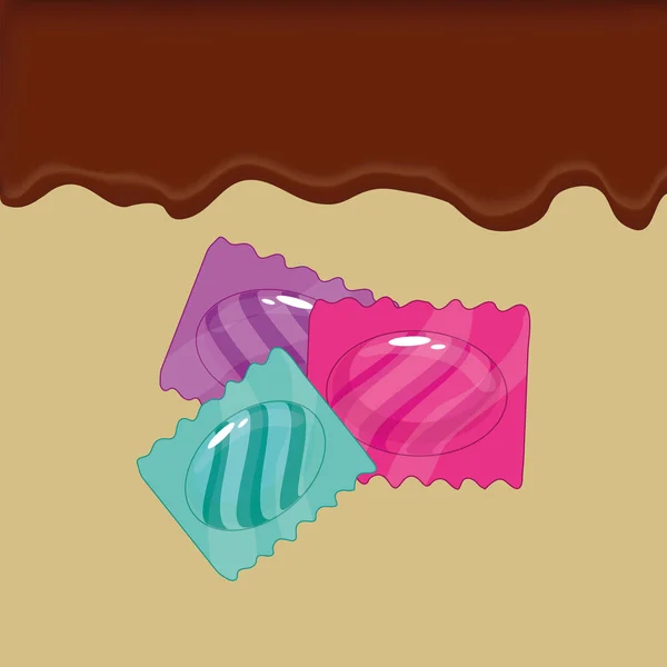 Negozio di caramelle dolci — Vettoriale Stock