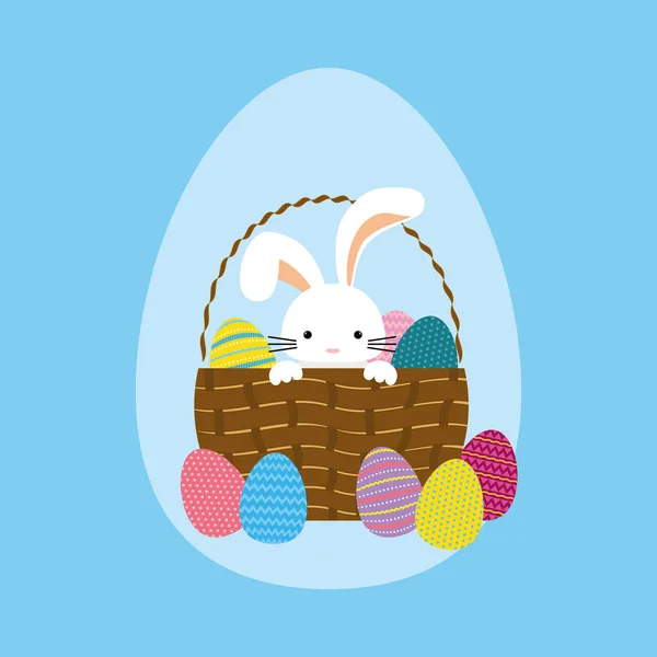 Joyeux Pâques carte mignonne — Image vectorielle