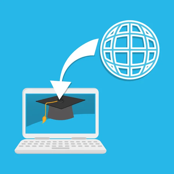 Електронне навчання освіта онлайн — стоковий вектор