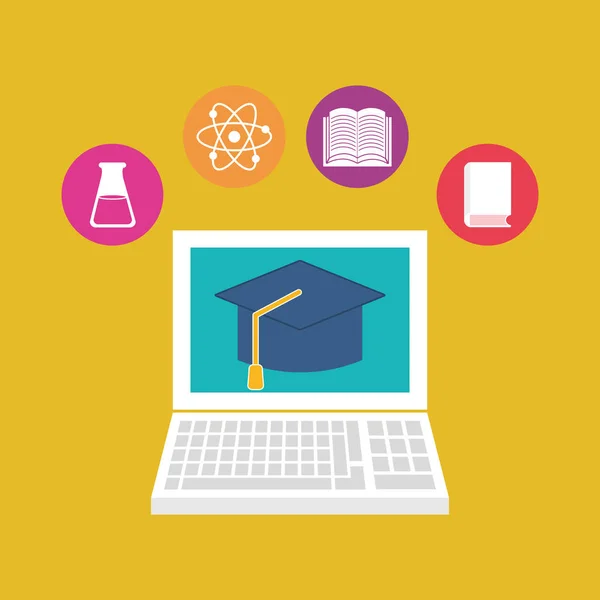 E-learning educação online —  Vetores de Stock