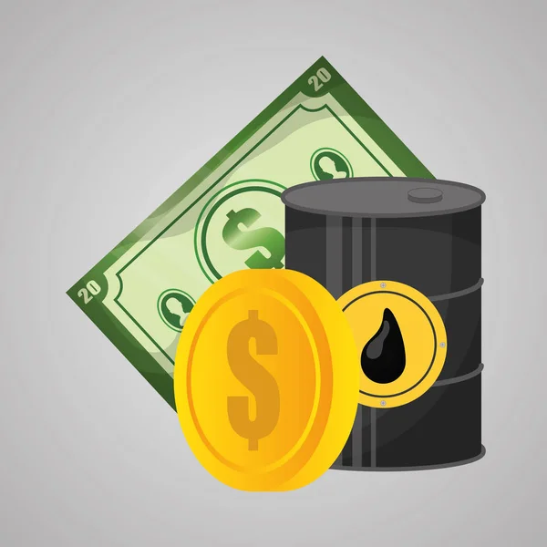 Industrie pétrolière et pétrolière — Image vectorielle