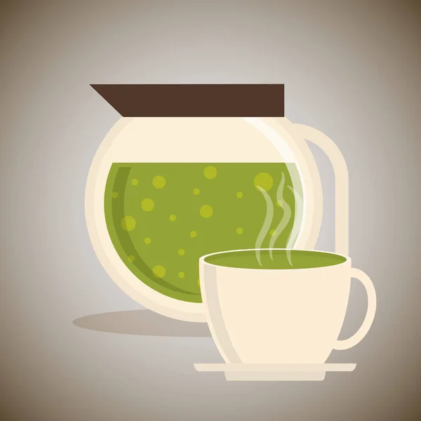 Heerlijke thee drinken — Stockvector