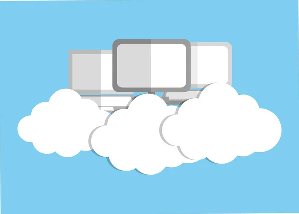 Tecnología de cloud computing — Archivo Imágenes Vectoriales