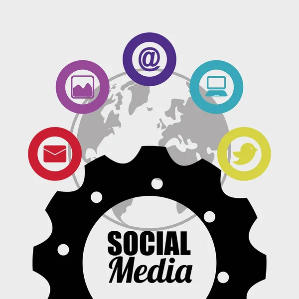 Social media i sieci — Wektor stockowy